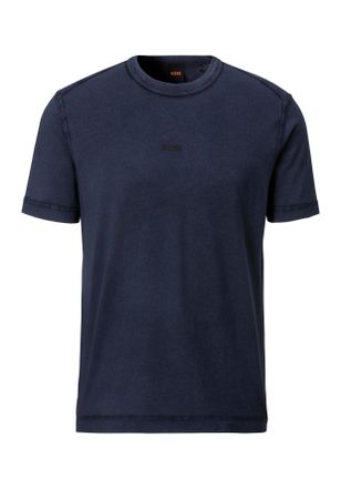 Boss Orange by Hugo Boss T-Shirt BOSS ORANGE Tokks, Herren, Gr. S, blau (dunkelblau404), Single Jersey, Obermaterial: 100% Baumwolle, unifarben, regular fit h&uuml;ftbedeckend, Run