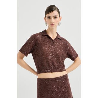 Brunello Cucinelli Polo-style sweater in Bordeaux at Nordstrom, Size Xx-Small Eu