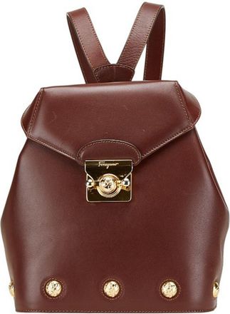 Ferragamo Brown Leather Backpack (Pre-Owned)