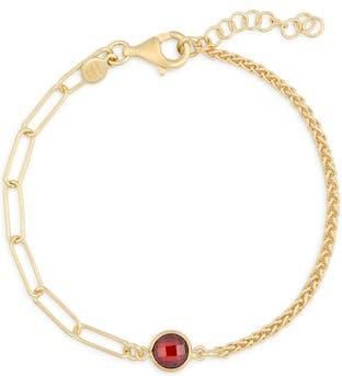 Meshmerise Crystal Station Mix Chain Bracelet in Yellow-Red at Nordstrom Rack