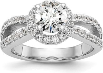 Diamond2Deal 14k White Gold Lab Grown Diamond Wedding Band Ring 3/4Ct Clarity- VS Color- G-H