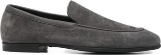 John Lobb Platte Leren Schoenen - Heren - Loafers - Zwart - 42 1/2 EU - Leer - Schoenen