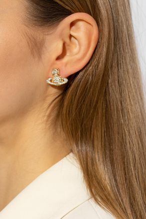 Vivienne Westwood Carmela Earrings With Logo, Womens, Gold