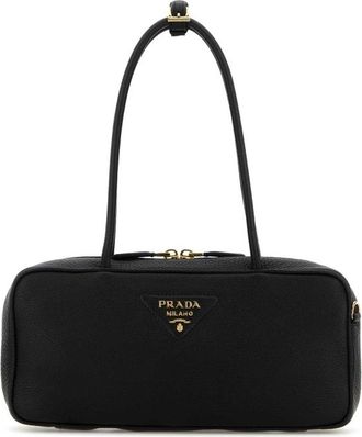 Prada Black Leather Shoulder Bag