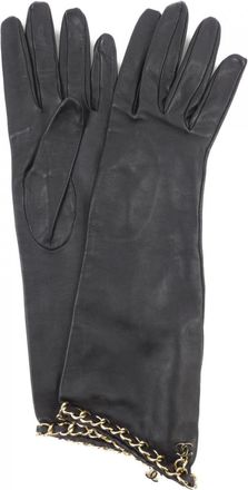 Chanel Leather Warm Gloves (Pre-Owned)