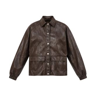 Tramontana Cracked PU Jacket - Dames - Jassen - Bruin - Maat: L