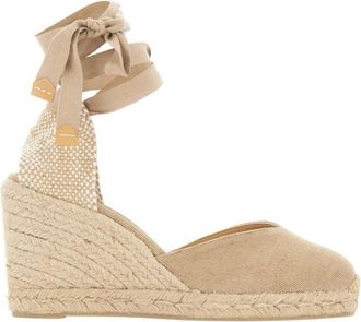 Castaner Chiara Wedge Espadrille - Dames - Sleehakken - Beige - 41 EU - Katoen - Schoenen