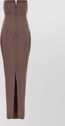 Rick Owens off-the-shoulder wool-blend column midi dress