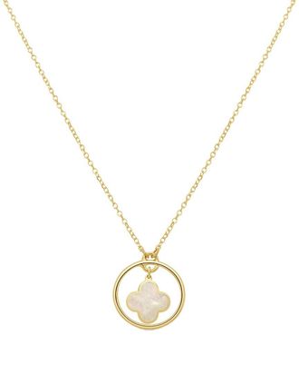 Italian Gold, Inc 14K Mother Of Pearl Clover Pendant