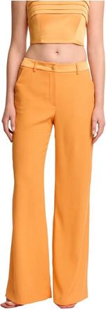 Kocca Raimond Wide Broeken - Dames - Wijde Broeken - Oranje - 2XS - Polyester - Broeken