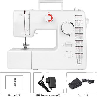 OEM Mini M&aacute;quina De Coser, 59 Opciones De Puntada, Capacidad Para Doble Aguja, Ligera Y Port&aacute;til