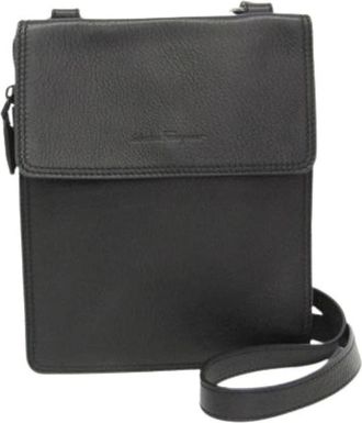 Ferragamo Pre-owned Bi-fold storage bag Fz-24 A392 - Heren - Vintage Schoudertas - Zwart - ONE Size - Leer - Vintage