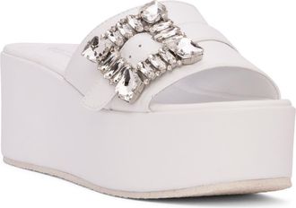 BEAUTIISOLES Dita Platform Sandal in White at Nordstrom, Size 10
