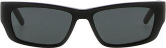 Saint Laurent Accessoires, Dames, Zwart, ONE Size, Nylon, SL M182 Jazz Zonnebril
