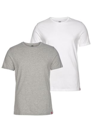 Levi's T-Shirt LEVIS, Herren, Gr. XXL, 2 pack slim crew whi, Obermaterial: 100% Baumwolle, Rundhals, Shirts T-Shirt