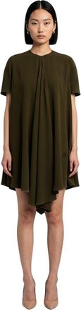 Loewe Khaki Crew Neck Mini Dress
