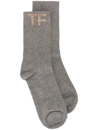 Tom Ford Calzini con logo - Grigio