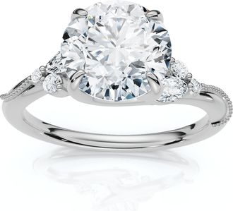 Pompeii3 Certified 2.10Ct Camellia Diamond Engagement Ring 14k Gold or Platinum Lab Grown