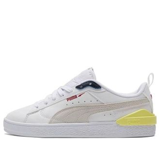Puma Suede Bloc White Yellow Pear 380705-01