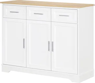HOMCOM Mobile Da Cucina E Soggiorno In Truciolato E Mdf Con 3 Cassetti E 3 Ante - Homcom