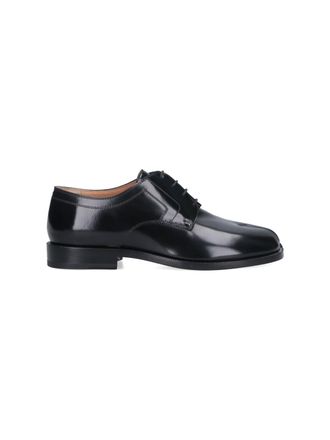 Maison Margiela Black Leather Tabi Derby Shoes