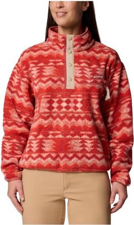 Columbia Helvetia II Printed Cropped Half Snap Fleecepullover f&uuml;r Damen | rot