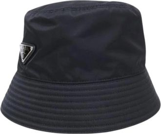 Prada Vintage, unisex, Zwart, ONE Size, Nylon, Pre-owned Bucket hat