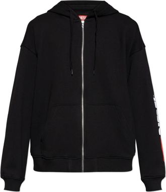 Diesel S-Boxt-Zip-Hood-Div Hoodie - Heren - Vesten met rits - Zwart - 2XL - Katoen - Hoodies & sweatvesten