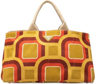Prada Pre-owned Prada Large Printed Canvas Canapa Soho Tote Ladies IKJ62OJHNXUNHK0M