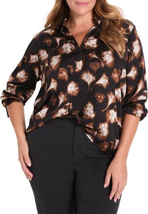 Nic+Zoe Nic+Zoe Plus Golden Ginko Popover Shirt