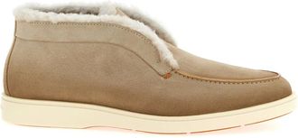 Santoni Schoenen, Heren, Beige, 43 EU, Leer, Dragon Enkellaarsjes