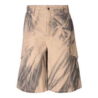 Msgm Msgm, Heren, Korte broeken, Beige, Maat: S Katoen