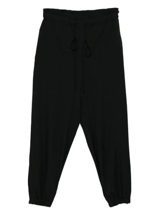 Yohji Yamamoto wool tapered trousers - women - Wool - 2 - Black