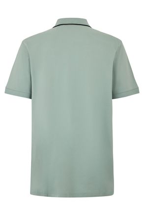HUGO BOSS Zip Collar Cotton Polo - Green