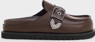 Charles & Keith Kirke Buckle-Strap Flatform Mules