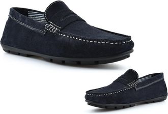 Generic Mens Suede Shoes Mens Moccasins Size 8 Rubber Sole Shoes Size 10 Moccasin Casual Shoe Slip On Shoe Loafers Moccasins Moccasin Loafer Suede Upper Rubbe