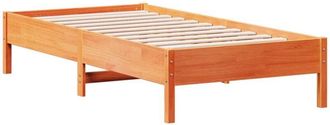 vidaXL Estructura de cama sin colchón madera maciza marrón 75x190 cm Vidaxl