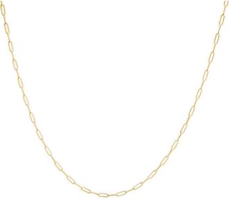 House of Brilliance Unisex Solid 14K Gold 2.5mm Paperclip Chain Necklace in Yellow at Nordstrom, Size 18