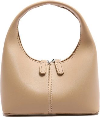 Generic Portable Pu Leather Crescent Handbag, Versatile Crescent Bag For Women, Fashionable Underarm Bag Clutch Purse(Khaki)