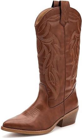 Roper Hattie Cowboy Womens Boots Tan : 9.5 B - Medium