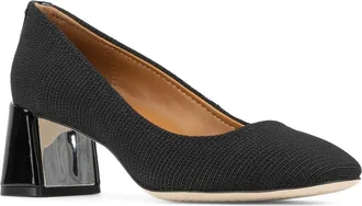 Donald J Pliner Delite Flared Block Heel Pump in Black at Nordstrom, Size 7.5