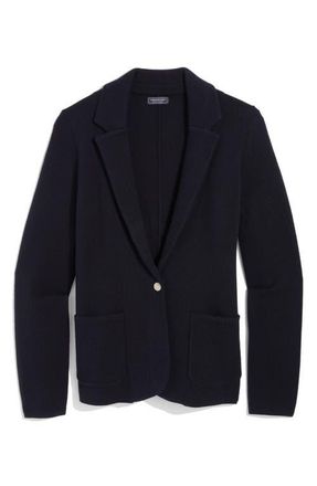Vineyard Vines Knit Merino Wool Blend Blazer in Nautical Navy at Nordstrom, Size Medium