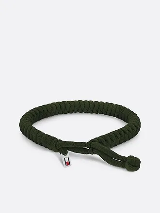Tommy Hilfiger Enamel Flag Green Rope Bracelet