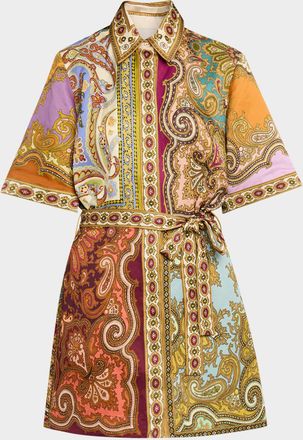 Alemais Clemenza Spliced Mini Shirtdress