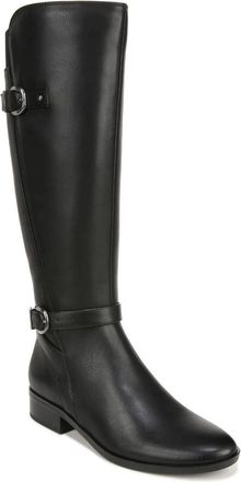 Naturalizer Sahara Bootie Womens Black Side Zip Wide Calf Tall Boots LION518