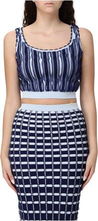 Elisabetta Franchi Mujer, Camisetas, Azul, Talla: M