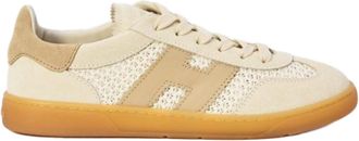Hogan Contemporary Low-Profile Sneakers With Serrated Logo
