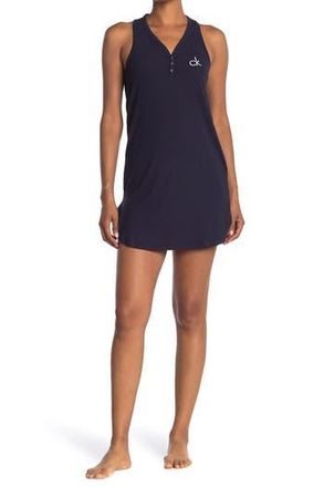 Calvin Klein Sleeveless Nightshirt in 0Pp Shoreline at Nordstrom Rack, Size X-Large