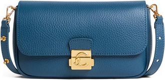 Coccinelle Borsa a spalla Le Bal mini con placca logo - Blu