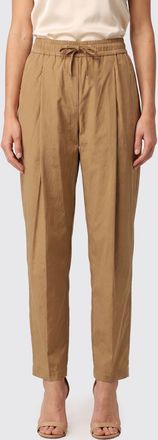 Herno Pantaloni straight a vita alta in nylon con coulisse in vita